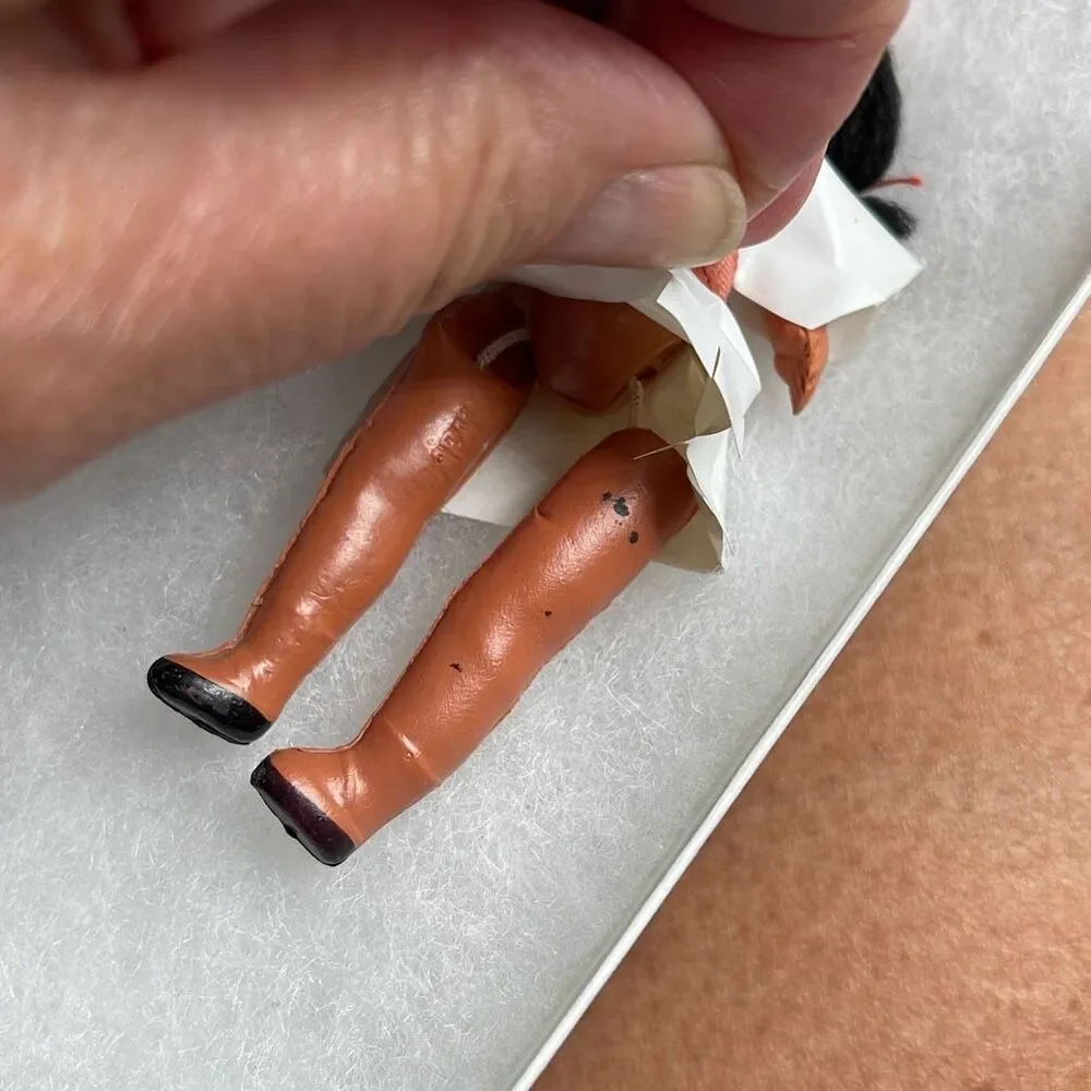 Set of 2 Native American dolls Japan  made of celluloid plastic